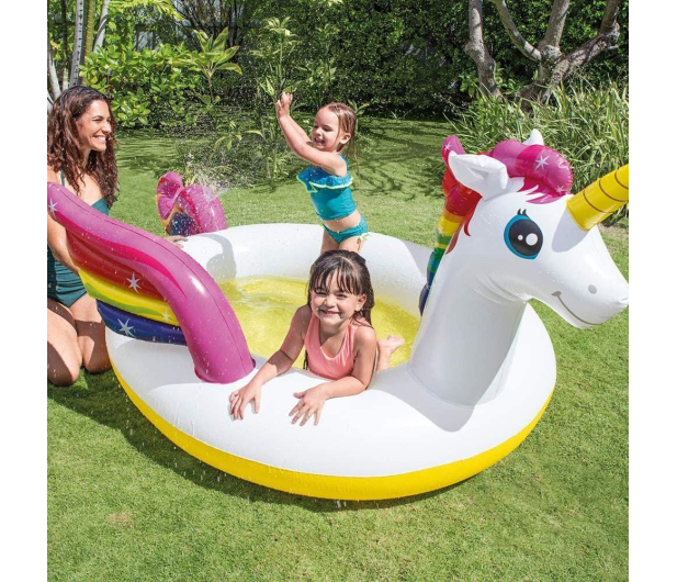 INTEX Basen jednorożec z natryskiem 272x193x104cm - 549964 - zdjęcie 3
